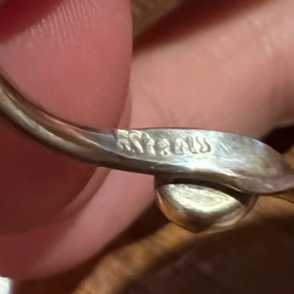 Vintage Native American Navajo Sterling Silver Lapis Lazuli Stacker Ring